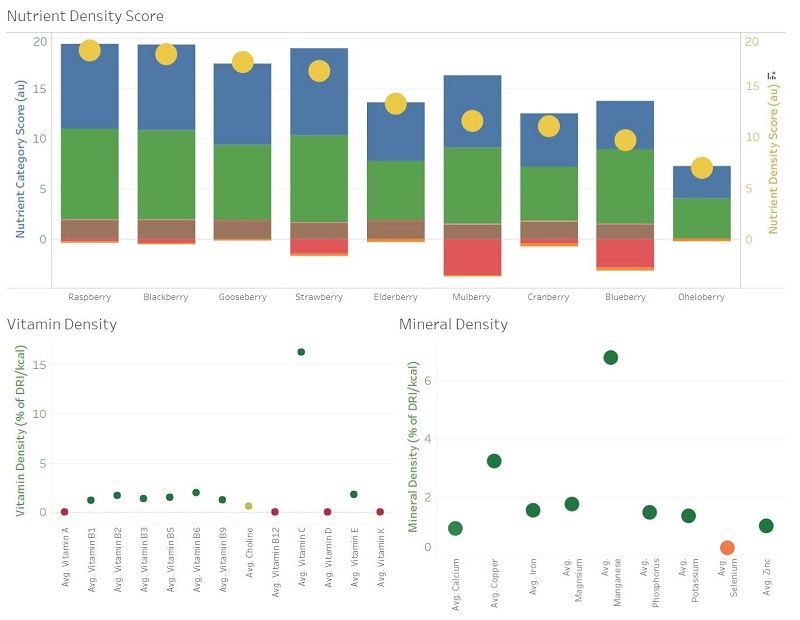 Nutrients in Berries: 9 Varieties Analyzed by Nutrient Quality